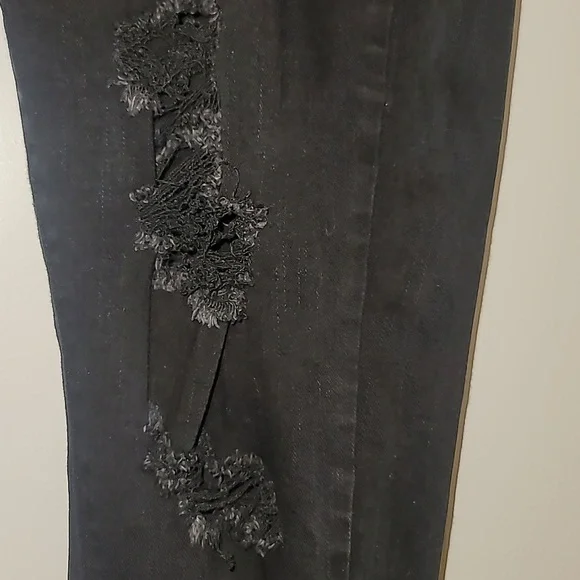 KanCan Black Jeans with Distressing - Picture 2 of 13